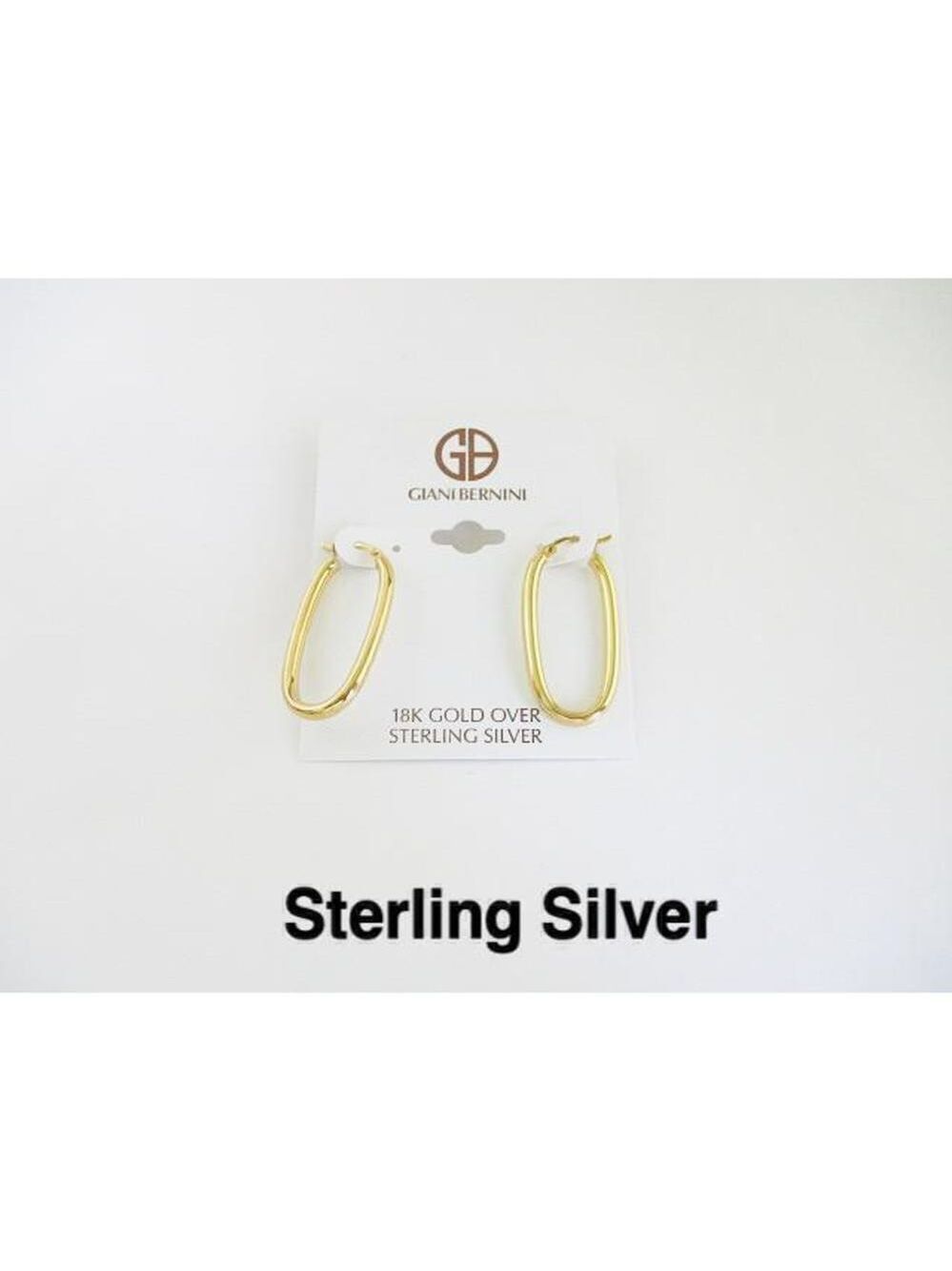 Giani Bernini 18K Gold Over SS Oval Earrings